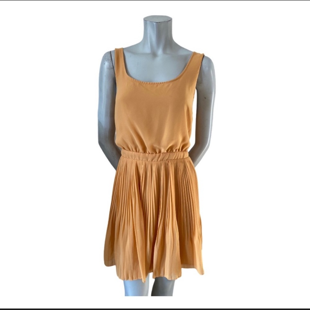 BCBGeneration Persimmon pleated dress. Sz LG NWT
